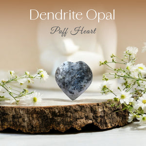 Dendrite Opal Puff Heart