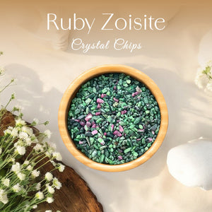 Ruby Zoisite Crystal Chips