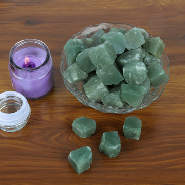 Green Aventurine Rough Stones for Crystal Grids 1/2 lb