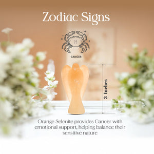 Orange Selenite Crystal Guardian Angel