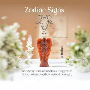 Red Aventurine Crystal Angel
