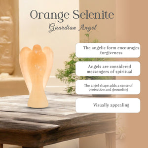 Orange Selenite Crystal Guardian Angel