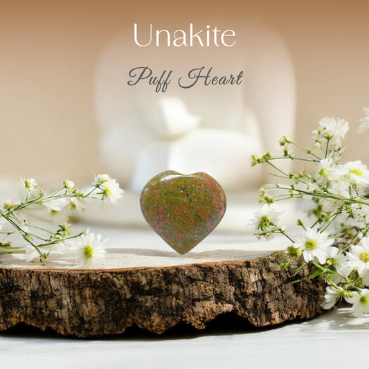 Unakite Puff Heart
