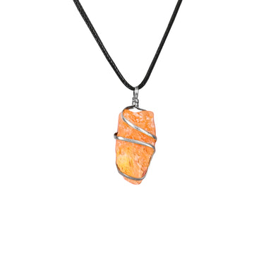 Yellow Aventurine Prosperity Crystal - Raw Stone Necklace