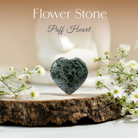 Flower Stone Puff Heart