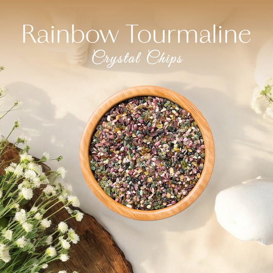 Rainbow Tourmaline Crystal Chips