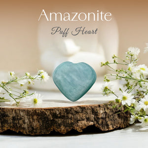 Amazonite Puff Heart