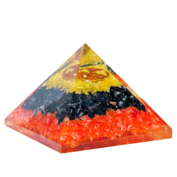 Triple Protection Pyramid Spiritual Orgonite Pyramid For Wealth & Healing