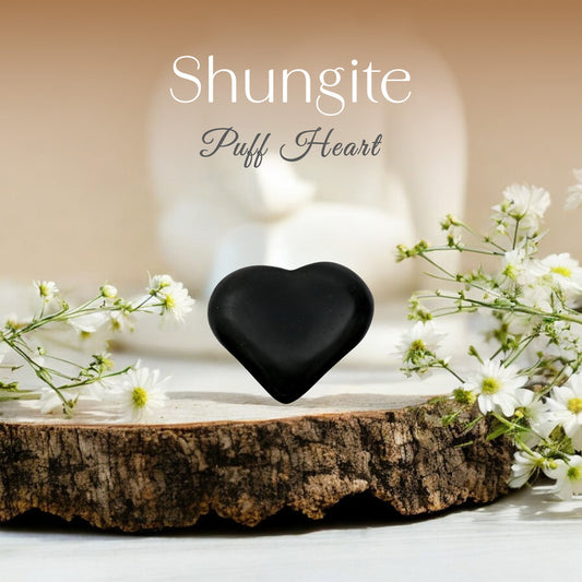 Shungite Puff Heart