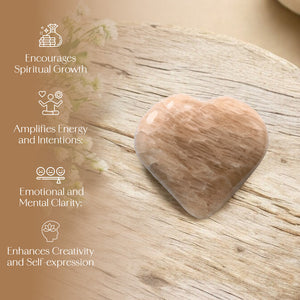 Cream Moonstone Puff Heart