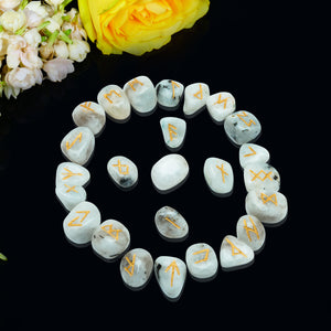 Rainbow Moonstone Norse Runes Crystals