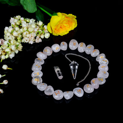 Clear Quartz Magic Runas Rune Set