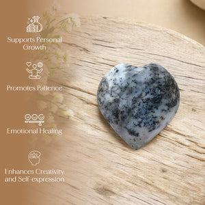 Dendrite Opal Puff Heart