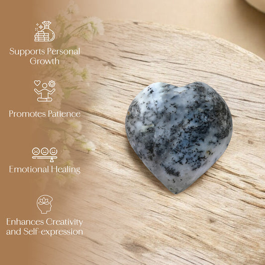 Dendrite Opal Puff Heart