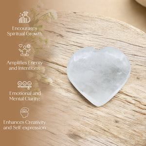 Clear Quartz Puff Heart