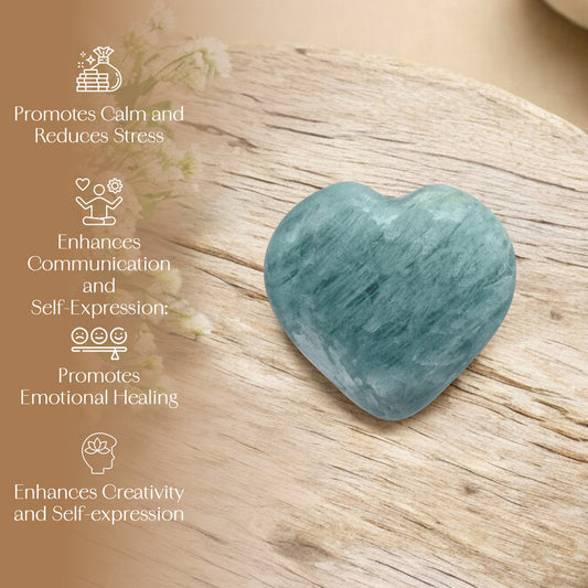 Aquamarine Puff Heart