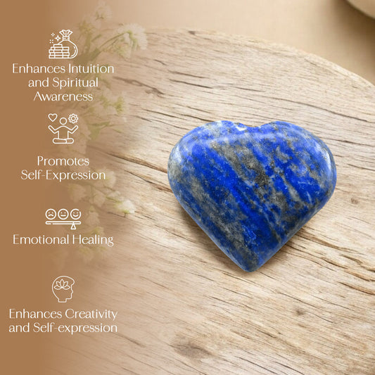 Lapis Lazuli Puff Heart