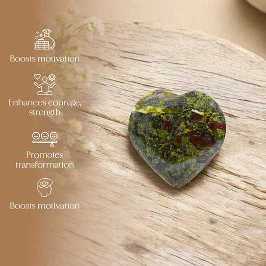 Dragon Bloodstone Puff Heart