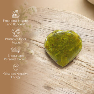 Green Opal Puff Heart