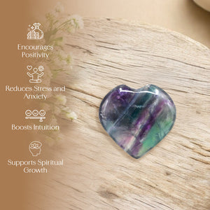 Purple Fluorite Puff Heart