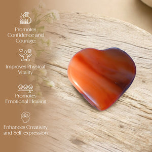 Carnelian Puff Heart