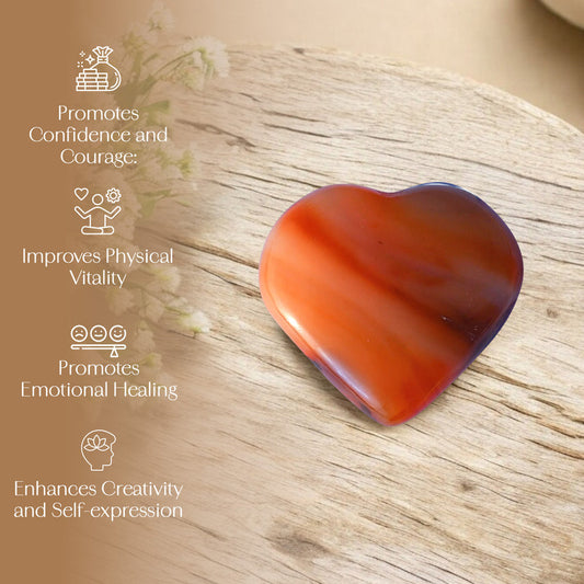 Carnelian Puff Heart
