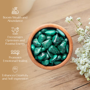 1lb Malachite Tumbled Stone