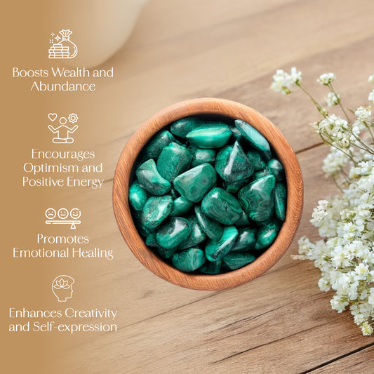 1lb Malachite Tumbled Stone