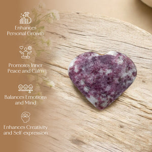 Lepidolite Puff Heart