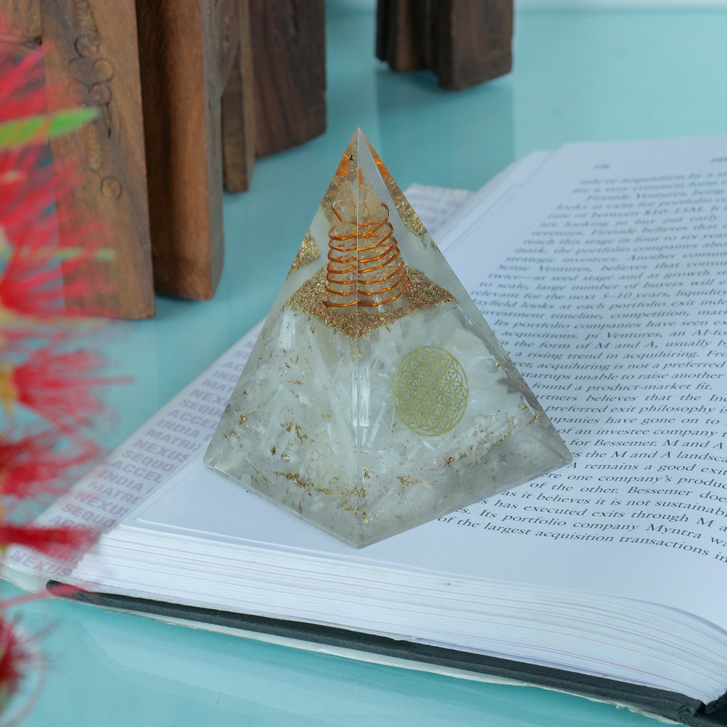 Selenite Orgonite Pyramid