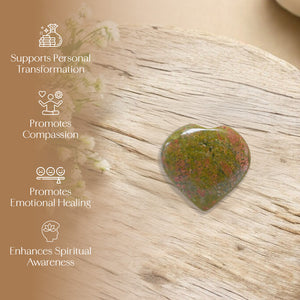 Unakite Puff Heart