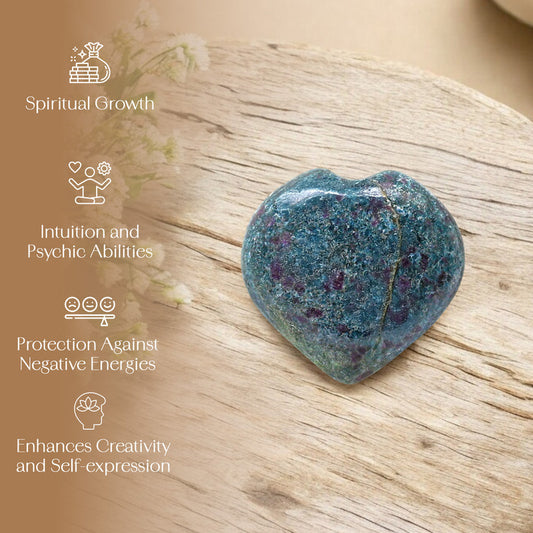 Ruby Kyanite Puff Heart