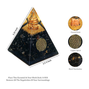 Black Tourmaline Orgonite Pyramid