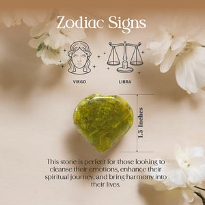 Green Opal Puff Heart