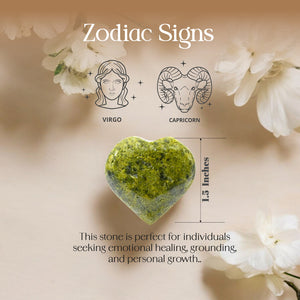 Green Aventurine in Matrix Puff Heart