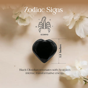 Black Obsidian Puff Heart