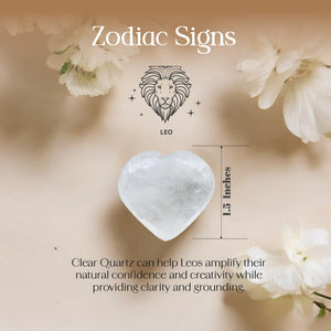 Clear Quartz Puff Heart