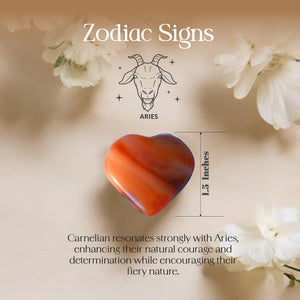 Carnelian Puff Heart