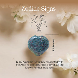 Ruby Kyanite Puff Heart