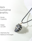 Black Tourmaline Protective Amulet - Raw Energy
