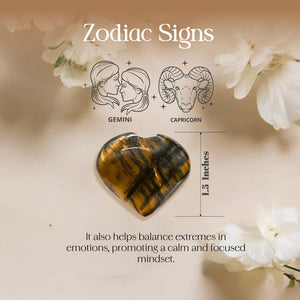 Tiger Eye Puff Heart