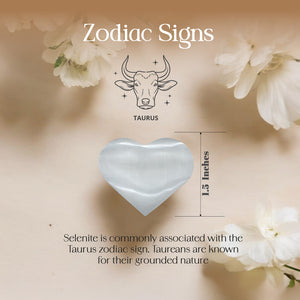 Selenite Puff Heart