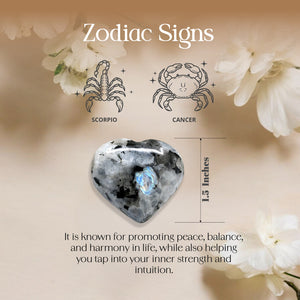 Rainbow Moonstone Puff Heart