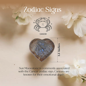Sun Moonstone Puff Heart