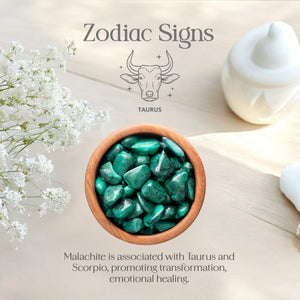 1lb Malachite Tumbled Stone