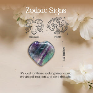 Purple Fluorite Puff Heart