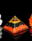 Triple Protection Pyramid Spiritual Orgonite Pyramid For Wealth & Healing