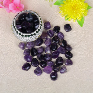 Amethyst Healing Crystal Tumbled Stone (1 lb Pack)