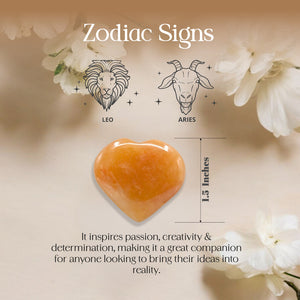 Red Aventurine Puff Heart