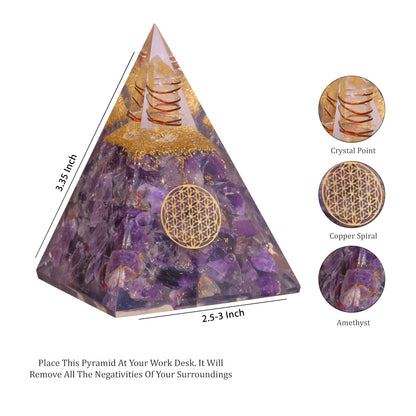 Amethyst Orgonite Pyramid